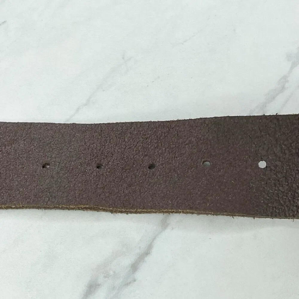Wood Beaded Leather Boho Belt Small (S) ✨